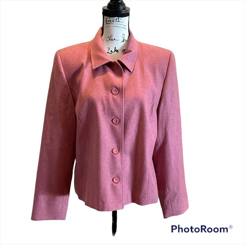Pendleton Blazer Jacket Pink Size 14 Oversized Wool Barbie Statement colorful